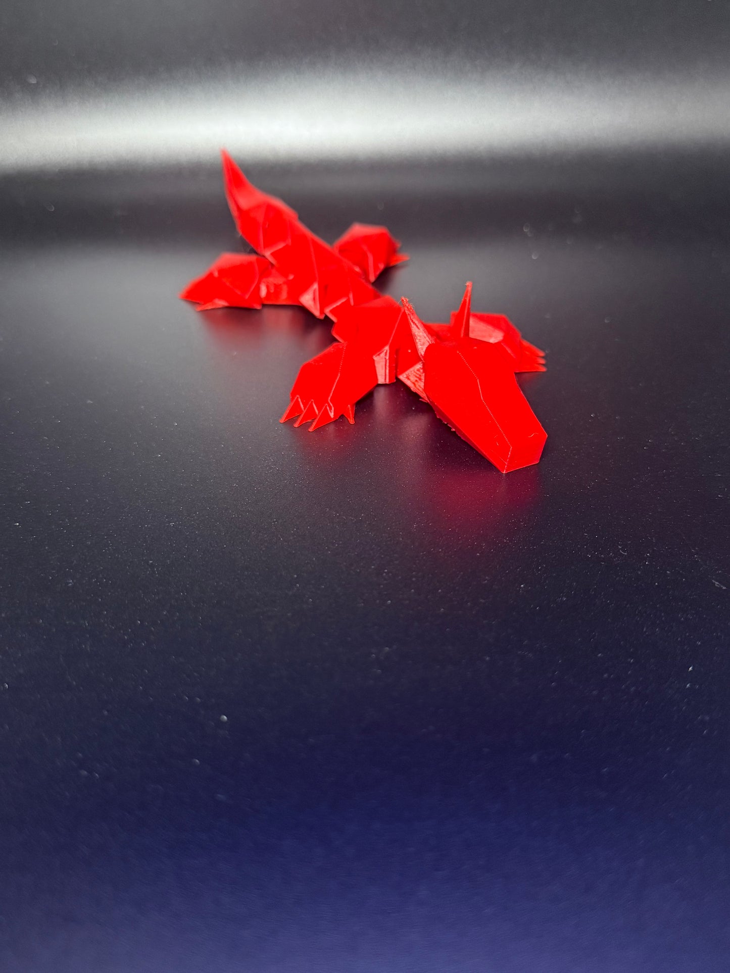 Geode Dragon - Flexible Low-Poly Galactic Fidget | 3D Printed in Cosmic Colors