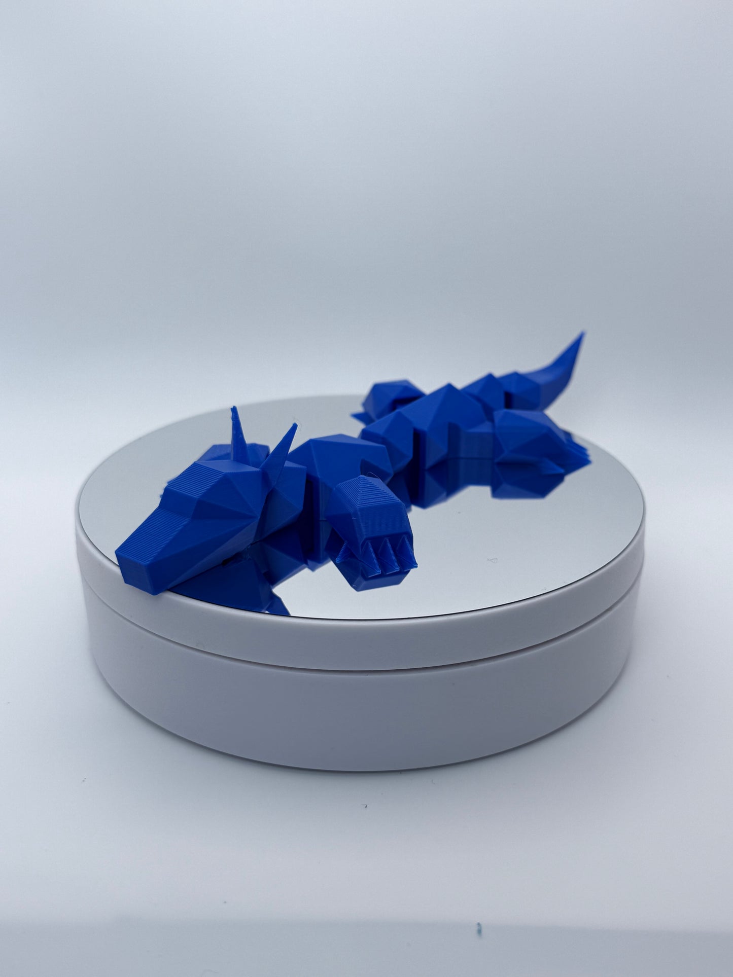 Geode Dragon - Flexible Low-Poly Galactic Fidget | 3D Printed in Cosmic Colors