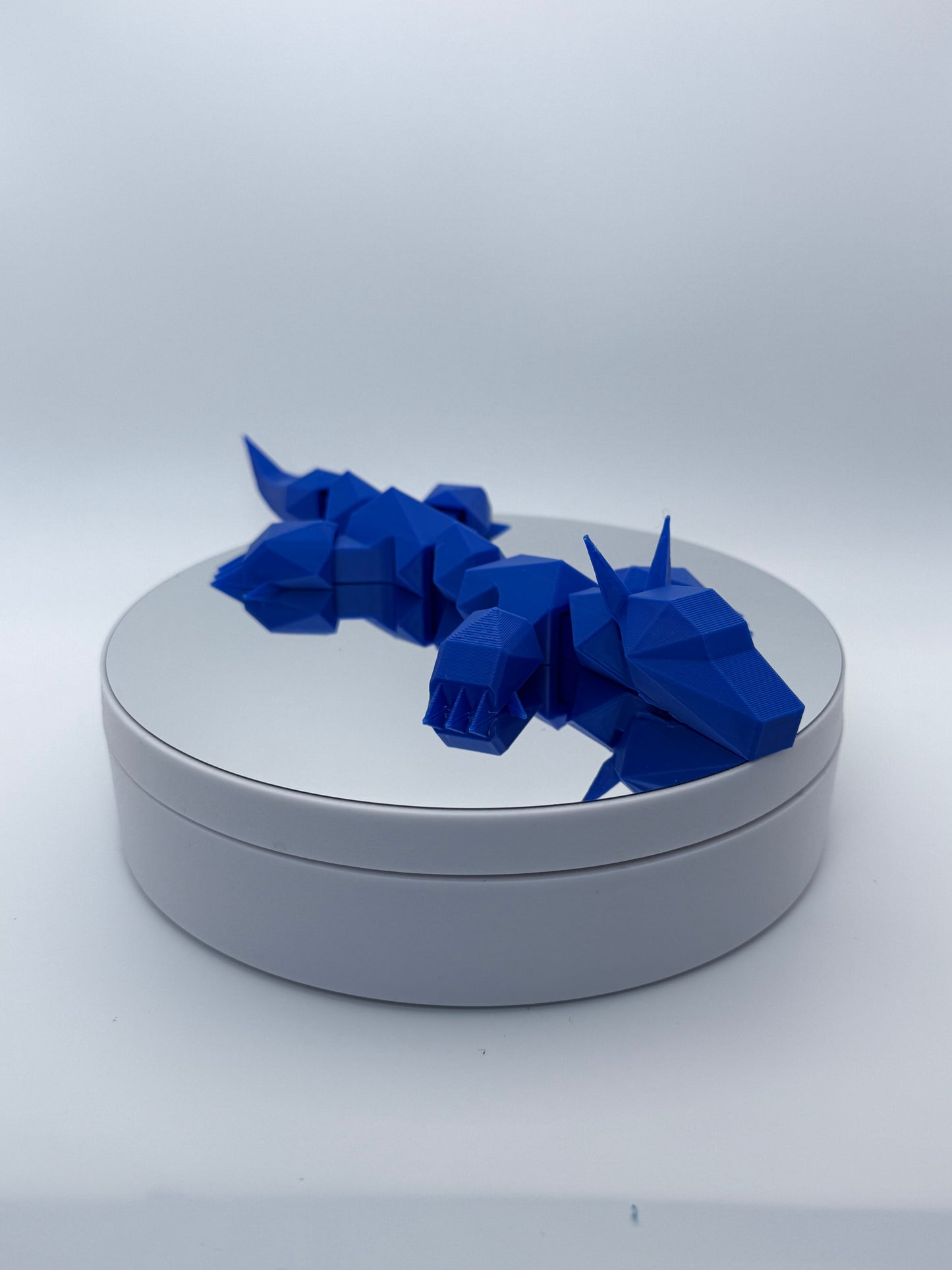 Geode Dragon - Flexible Low-Poly Galactic Fidget | 3D Printed in Cosmic Colors