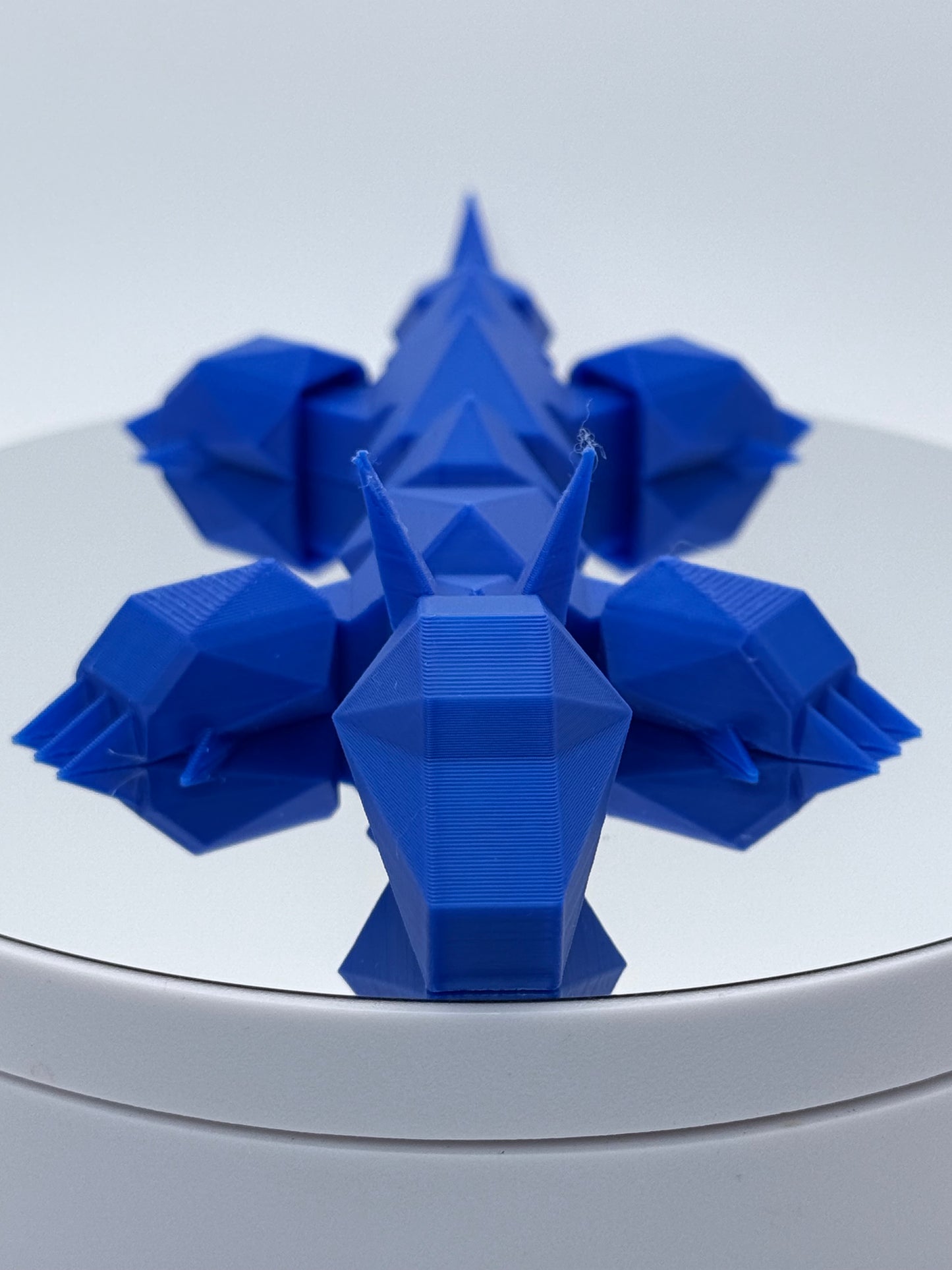 Geode Dragon - Flexible Low-Poly Galactic Fidget | 3D Printed in Cosmic Colors