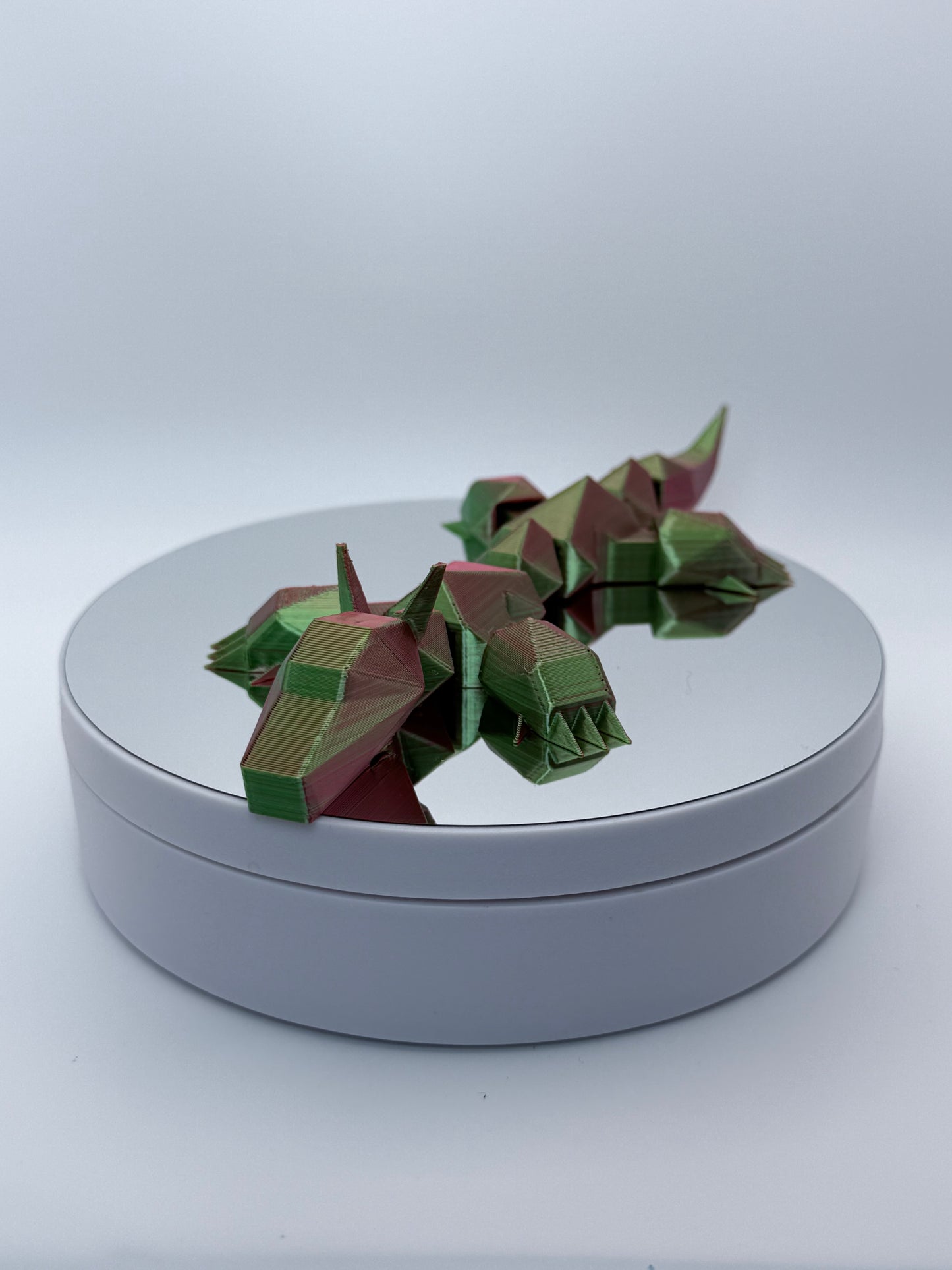 Geode Dragon - Flexible Low-Poly Galactic Fidget | 3D Printed in Cosmic Colors